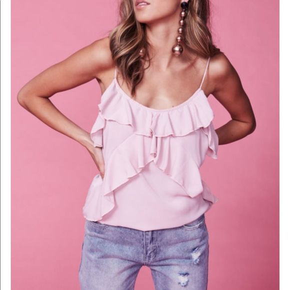 Lioness Tops - Blush chiffon tank